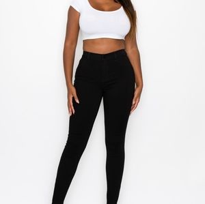 JET BLACK BASIC HIGHRISE JEANS